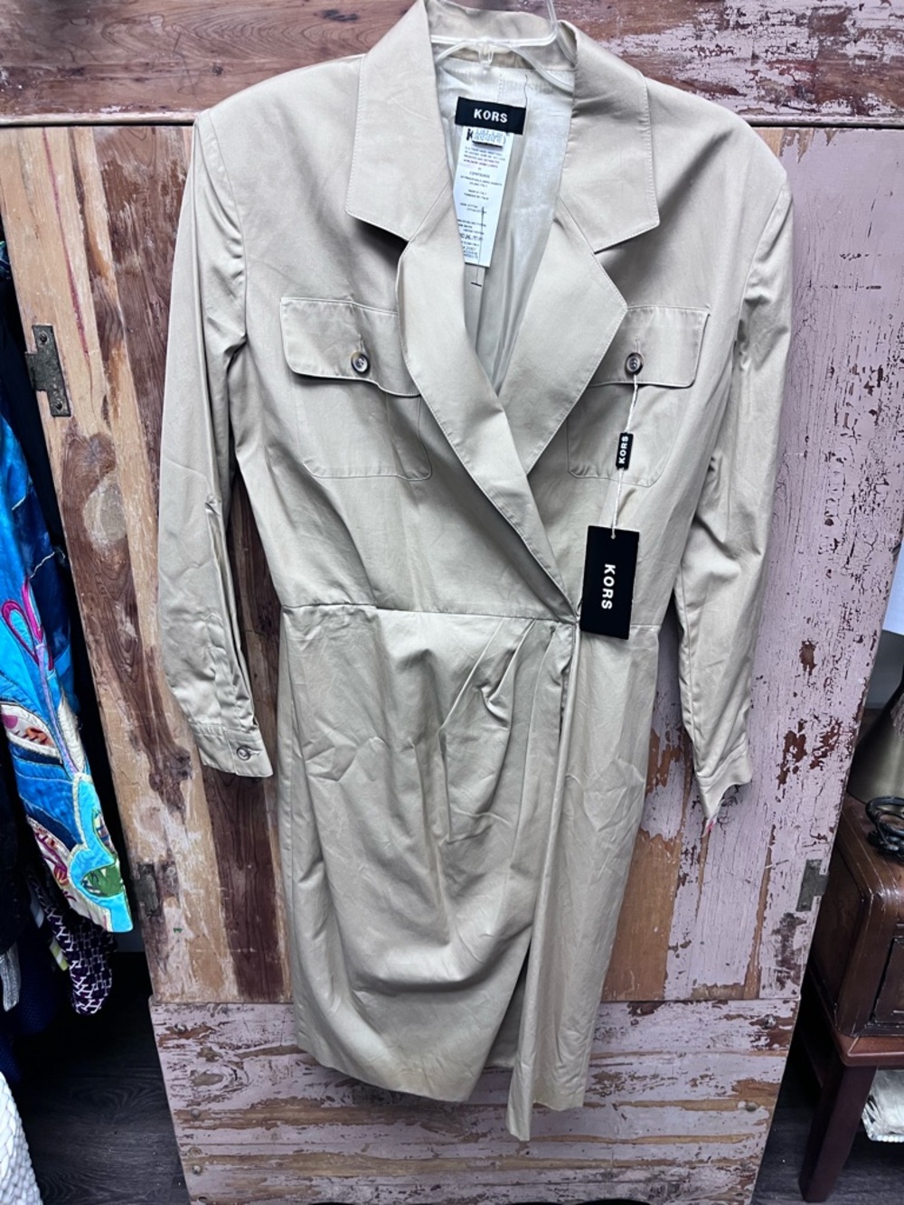 Michael Kors Light Beige Wrap Trench Coat